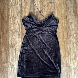 B Darlin Chic Brown Velvet Dress